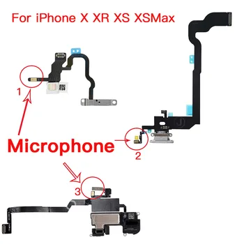 For iPhone-X XR XS Antal Mikrofon Udskiftning På højttalerens,Oplader Dock ,Magt Mængde Flex Kabel