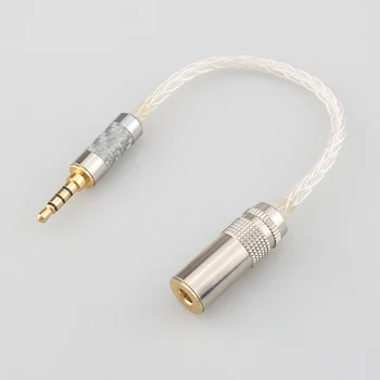 Forskellige længde stik 8 Kerner Ren 99% Sølv Hovedtelefon Hovedtelefon Kabel med 3,5 mm xlr 6.5 2.5 mm mandlige og kvindelige 4.4 mm