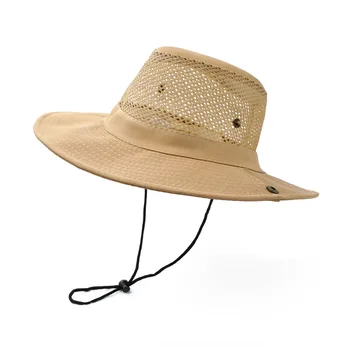 Foråret Og Sommeren Mænds Fisherman ' s Basin Hat,Store Randen solhat, Bambus Hat, Panama Outdoor Mesh Overflade, Fashionable H27