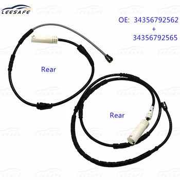 Front + Bag bremsebelægningsslid Sensor Kit Passer til BMW X1 E84 Bremse Induktion Wire Udskiftning 34356792562+34356792565 Bremsen Linje