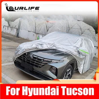 Fuld Bil Dækker Regn, Frost, Sne, Støv Vandtæt Beskyttelse Udvendig Bil Dækning, Anti UV-Tilbehør Til HYUNDAI Tucson 2021 NX4