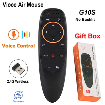 G10S Air Mouse Voice Kontrol Med Gyro Sensor Spil Trådløse 2,4 GHzSmart Fjernbetjening G10 Pro for X96 H96 ANTAL A95X F3 Android TV Box