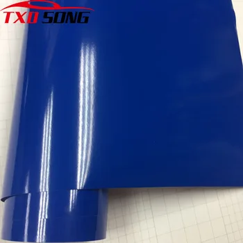 God Glans mørk blå Vinyl-Folie Selvklæbende PVC-DIY Styling Gloss Pak Folie Til Bil HÆTTE Tag-Scooter, Motorcykel Indpakning Mærkat