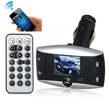 Gratis Forsendelse Bil FM-Senderen Bred Skærm, Bluetooth Sendere Modulator Trådløse MP3-Afspiller, USB Oplader og Tilbehør til Bilen