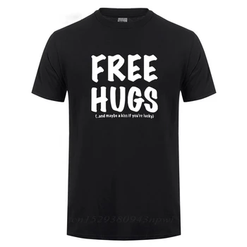 Gratis Knus Print T-Shirt Til Mænd Mandlige Sommer Toppe Tee O-Hals, Korte Ærmer Mode Bomuld T-Shirt T-Shirt Man Mærke Tøj