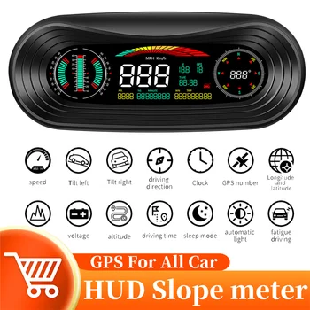 HUD Head Up Display P18 Bil GPS Hældning Meter 4x4 Hældningsmåler off-Road Digital Hastighed Alarm Minde Bil Smart System For Alle biler