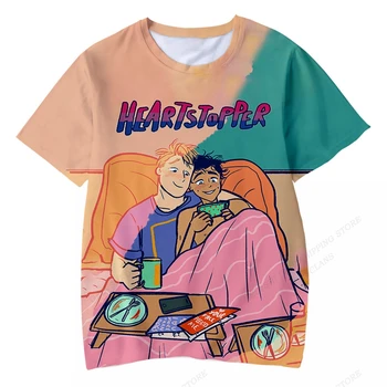 Heartstopper 3d-Print T-shirt Mænd Mode T-shirts Børn Hip Hop Tops Tees Animationsfilm Heartstopper Tshirt Kvinder Drenge Piger Top Kawaii