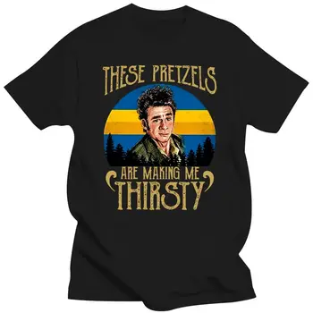 Herre Tøj Seinfeld Disse Saltkringler Gør Mig Tørstig T-Shirt Sort Bomuld Mænd S-3Xl Mode Cool t-Shirt