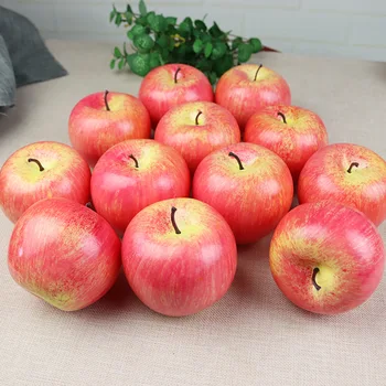 Høj Simulation Frugt Apple Plast Falske Røde Æbler Foto Rekvisitter Frugt Hjem Kunstige Sorter Grønne Æbler Frugt Butik Model Dec