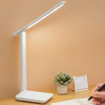 Justerbare LED bordlampe Office Desktop Belysning Lampe Studerende Sovesal Soveværelse Reading Light USB-Genopladelige Lys Dæmpes