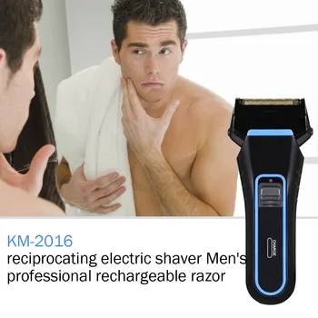 Kemei KM-2016 Elektrisk Shaver Professionelle Mænds Trådløse Elektriske Shaver USB-Genopladelige frem-og Tilbagegående Mænds Skæg Trimmer