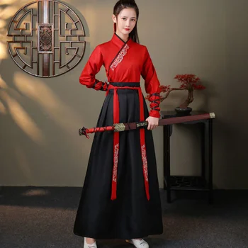 Kinesiske Hanfu Kjole Kvinder Vintage Tøj Etnisk Stil, Mode Tøj Elegant Casual Streetwear Traditionel Kinesisk Kjole