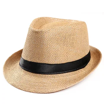 Kvinder Mænd Sommeren Trendy Strand Solen Halm Panama Jazz Hat kvindelige Cowboy Fedora hatte Gangster Cap chapeau Børn dreng hat solhat
