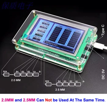 LCD-24S 18650 Lithium Batteri Enkelt Celle Spænding Tester Måling Identificere Streng Nummer LiFePo4 Li-Ion Batteri Tester