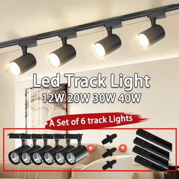 LED Track Lys Sæt Jernbane Led-Lys Spotlight Loft Lampe Jernbane Belysning Loft Spots Armatur vej Hjem Stue Butik