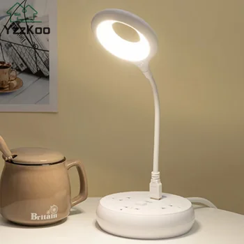 LED bordlampe Soveværelse Læsning Lys Sammenklappelig Mini bordlampe Direkte USB-Stik Bærbare Nat Lampe Sovesal Studerende sengelampe
