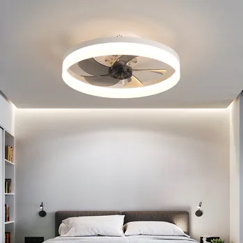 LED loftslampe Fans AC DC Fan Soveværelse Lampe Belysning Til stuen Dekorative Lamper Ventileret Tavs Med Fjernbetjening
