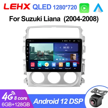 LEHX Pro 8 Core 5G WIFI QLED Tv med Bil Radio 2din android Multimedia For Suzuki Liana 2004-2008 Carplay 2din DVD-Autoraido GPS
