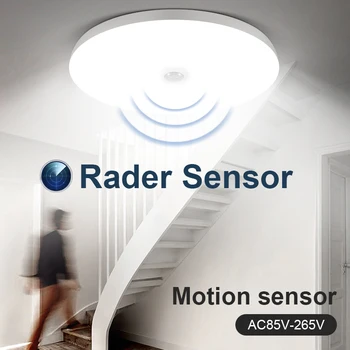 Led Motion Sensor Lys 85-220V Loft Lampe Til Hjemmet Korridor Trappe Veranda, Stue, Soveværelse Rader Smart Sensor Nat Lys