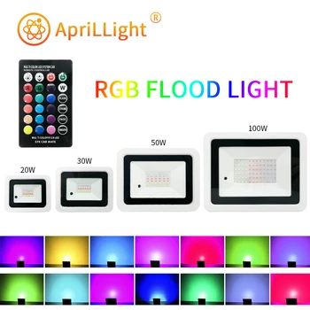 Led RGB Oversvømmelse Lys 30W 20W 50W 100W IP68 Udendørs Projektør Spotlight AC 220V/110V Reflektor Projektor Lampe Have RGB Belysning