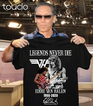 Legende Dør aldrig Eddie Van Halen 1955-2020 Gave T-Shirt For Mænd
