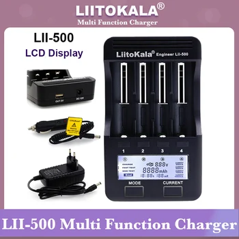 LiitoKala lii500 LCD-Oplader til 3,7 V 18650 26650 18500 18640 Cylindrisk Lithium Batterier 1,2 V AA AAA NiMH Batteri Oplader