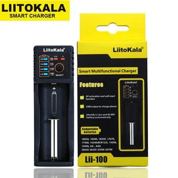 Liitokala Lii-100 1,2 V 3,7 V 3.2 V 3.85 V AA /AAA 18650 18350 26650 10440 14500 16340 25500 NiMH, lithium batteri smart oplader