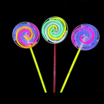 Lysende Slikkepind Roterende Vindmølle Noctilucent Lys, Stick Happy Birthday Party Indretning Lad os Glød Fluorescerende Ballon Børn Fordel