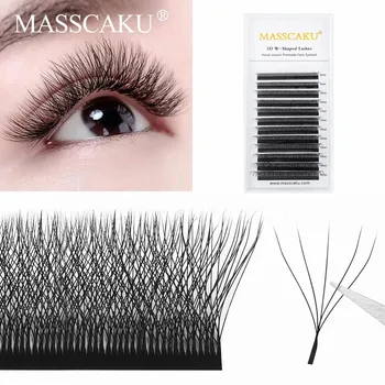 MASSCAKU W Forme Vipperne Bløde Kløver 3D4D5D Mink Vipper Extensions 0.07 C/D Curl Make-up Til Kvinder af Høj Kvalitet Idividual Vipper