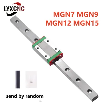 MGN7 MGN9 MGN12 MGN15 200 400 500 800 1000 Miniature Lineær Jernbane Slide :1pc MGN Lineær Guide 1PC MGN Blokere For CNC-3D-Printer