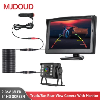 MJDOUD Bil førerspejlets Kamera med Monitor for Lastbil Parkering 24V Night Vision Vandtæt Kamera med 5