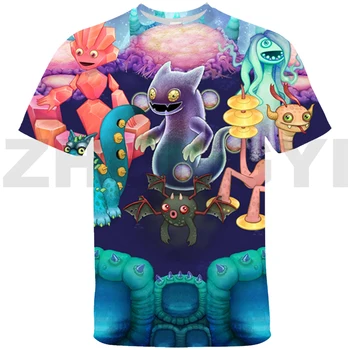 Min Sang Monsters Streetwear Mænd Grafiske T-Shirts, 3D Sports Toppe Tee T-shirt til Teenagere Animationsfilm Oversize Tshirt Cartoon Kids Tøj