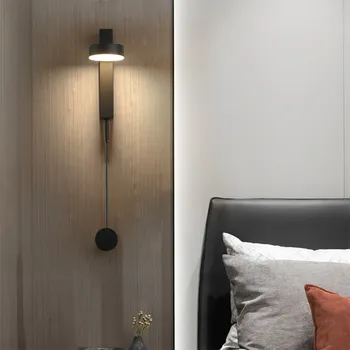Moderne LED væglamper Minimalistisk Rotation Dæmpning Skifte Hjem Indendørs Æstetiske Væg Sconce Stue Bedside-Undersøgelse Lys Indretning