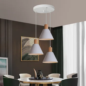 Moderne Nordiske Hvid Vedhæng Lys Enkel LED Hængende Lampe til stuen, soveværelset Hjem Industrielle Indretning Armatur Nye 1/3 Hoveder