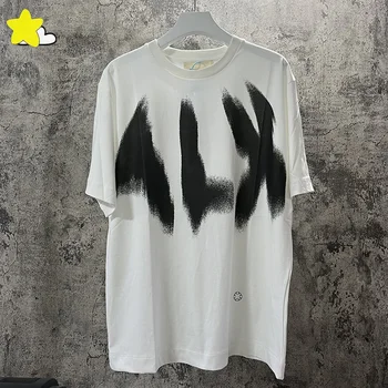 Mænd Kvinder i Hip Hop Graffiti Inkjet-Stor Logo ALYX T-Shirt Mænd Kvinder i Bedste Kvalitet Hvid ALYX 1017 9SM Funktionelle Tee Top