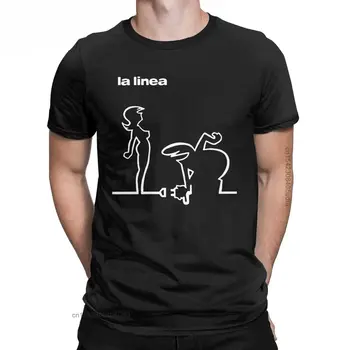 Mænd T-Shirt La Linea Femme Sexet Vintage-Pure Cotton t-Shirt til Mænd, Oversized Grafiske T-Shirts Runde Krave