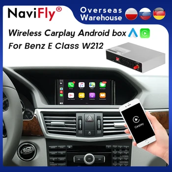 Navifly Bil Afkodning Box Til Mercedes Benz E-Klasse W212 2009 2010-2015 NTG 4.0 4.5 5.0 Trådløse Apple CarPlay Android Auto SWC