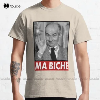 Ny Louis De Funes Ma Biche Design-Classic T-Shirt i Bomuld Tee Shirt kvinder shirts Brugerdefinerede aldult Teenager unisex fashion sjove nye