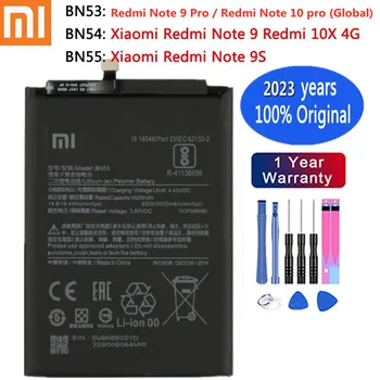 Nye BN53 BN54 BN55 100% Originale Batteri Til Xiaomi Redmi 10X 4G / Note 9 Pro 5G / Bemærk 9S / Note 10 pro 5020mAh Telefon Batterier