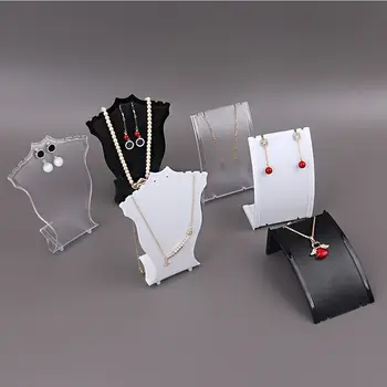 Nye Plast Mannequin Halskæde Vise Bust Stå Smykker Holder Rack til Halskæder, Vedhæng, Øreringe og Vise Stå Hylde
