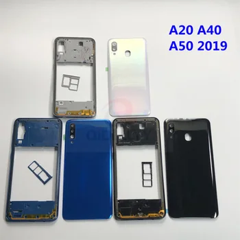 Oprindelige Fuld Boliger Tilfælde Midterste Ramme plast bagside midterste ramme Til Samsung Galaxy A20 A40 A50 2019