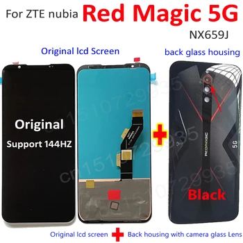 Original LCD-Skærm Touch screen Digitizer Assembly + Batteri bagcover Bageste Sag Telefonen Låg Til ZTE Nubia Red Magic 5G NX659J