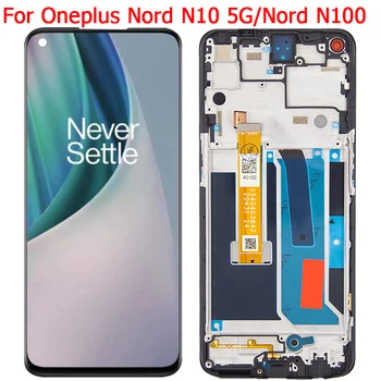 Original Nord N100 LCD-For Oneplus Nord N10 5G LCD-Skærm Med Ramme 6.49