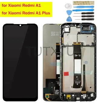 Original TUTXTUT for Xiaomi Redmi A1/ A1 Plus LCD-Skærm Touch Digitizer Assembly med Ramme Reservedele 220733SI