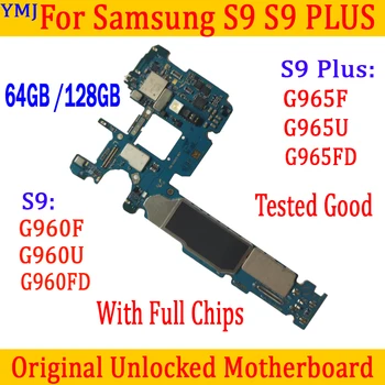 Original Ulåst Bundkort Til Samsung S9 Plus G965F G965FD G965U LogicBoard for G960FD G960F G960U Bundkort OS System plade