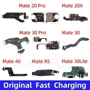 Originale USB-Oplader Dock-Stik Port til Opladning Board Flex-Kabel For Huawei Mate 20X 20 30 40 40DET Lite Pro RS Sim Telefon, Dele