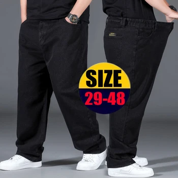 Oversize Loose Jeans 10XL Mænds Tøj, Elastisk Talje Denim Bukser Plus Størrelse 48 Bomuld Lige Denim Bukser Herre Streetwear