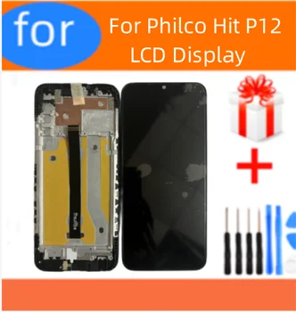 Para philco ramt p12-display lcd-sensor de tela kokkehue digitador assembléia para philco ramt p12 painel visir frontal vidro