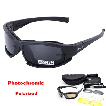 Polariseret Taktiske Militære Beskyttelsesbriller Hær Fotokromisk Solbriller Mænd, Skydning, Jagt, Vandring Briller Gafas Briller