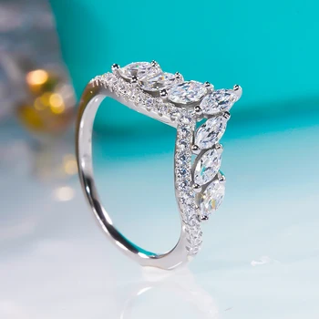 S925 Sterling Sølv Eventyr Prinsesse Hjerte Formet Crown Diamond Ring Crown Indlagt Mode Lys Luksus Zircon Ring for Kvinder